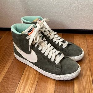Nike Blazer Mid J Crew Green Suede Sneakers